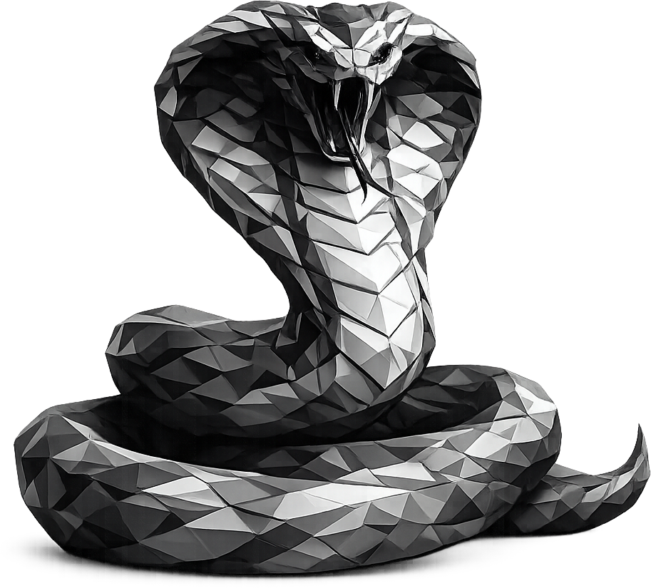Кобра — low-poly ілюстрація